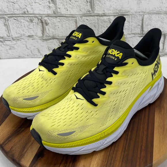 HOKA One One Clifton 8 Yellow Mens 12.5 D (M) Running Shoes F27221C - Picture 1 of 16